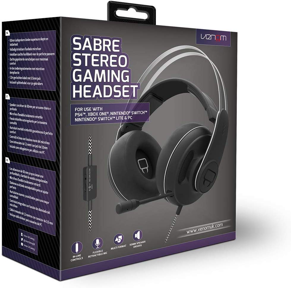 Venom Sabre Universal Stereo Gaming Headset Review Rapid