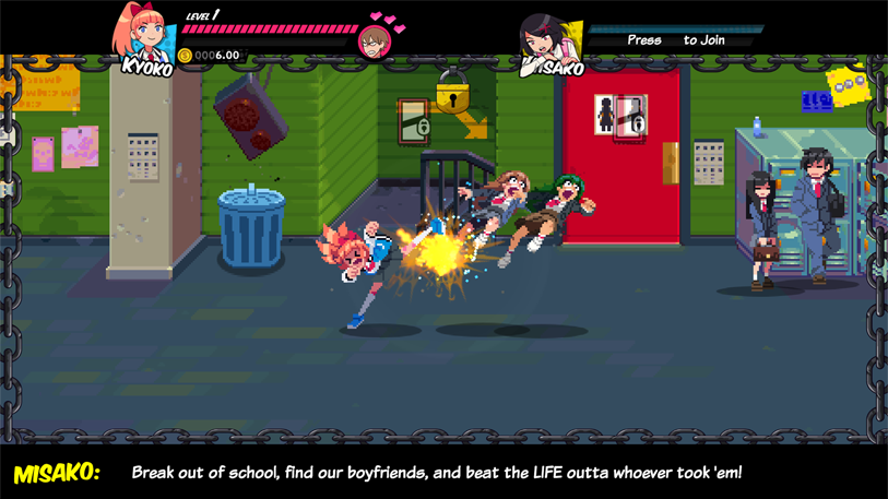 River City Girls school interior