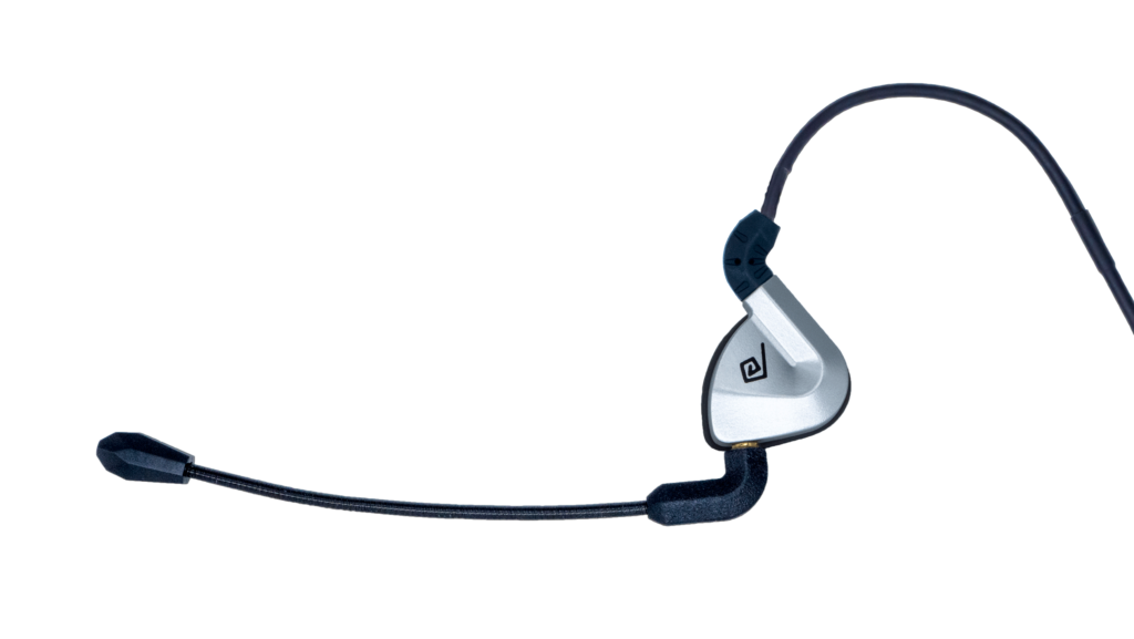 Drown Tactile Earphones with Microphone boom.