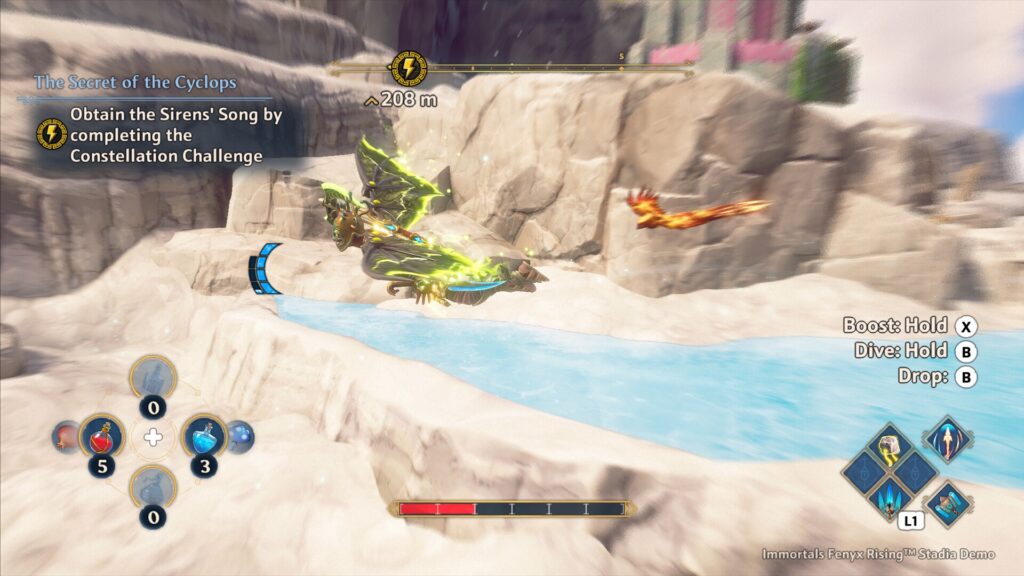Immortals Fenyx Rising gliding