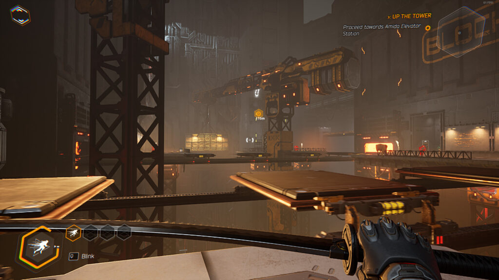 A crane-based level showcasing platforming