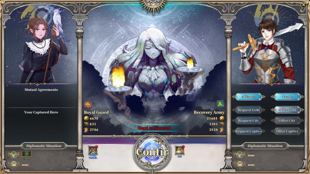 Trade Screen in The Heroic Legend of Eagarlnia