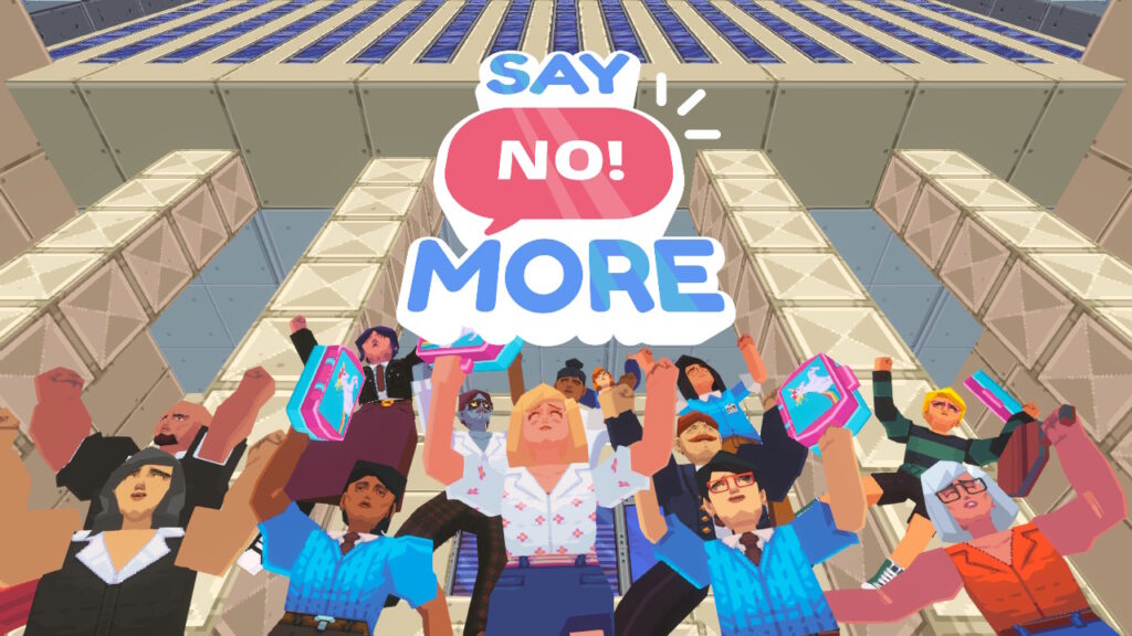 The end title screen for Say No! More