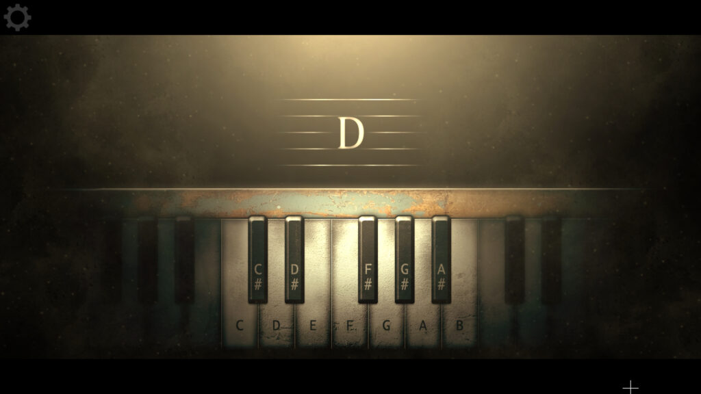 A piano keyboard in Heal: Console Edition