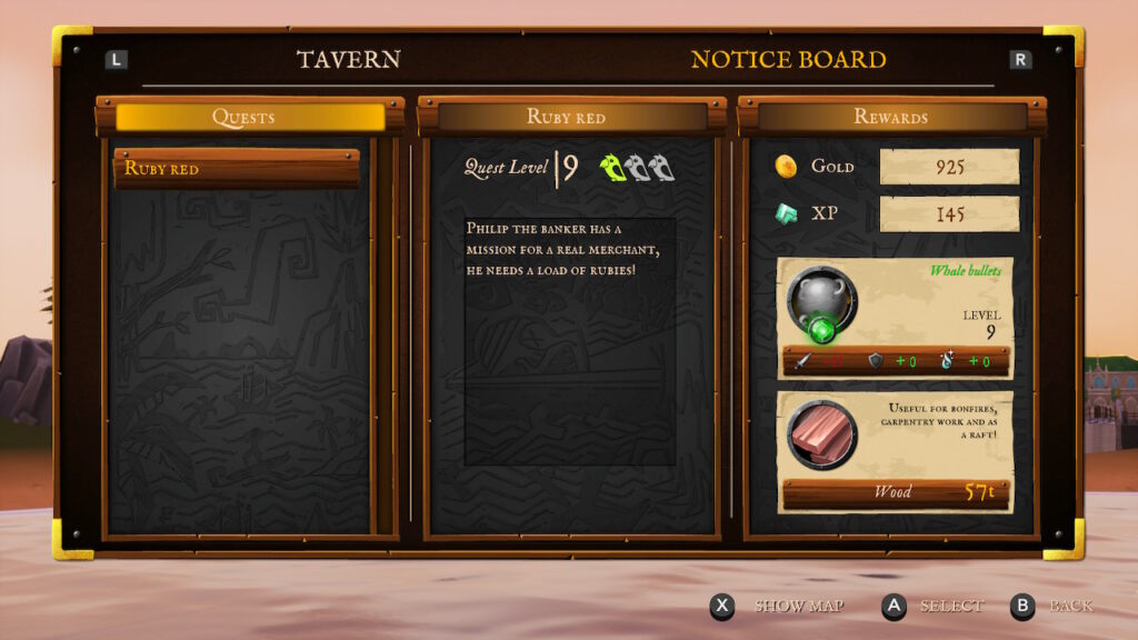 table showing rewards earned from combat