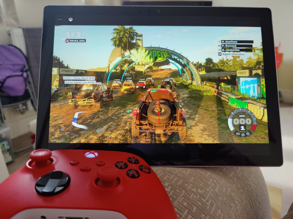 Gaming on the go with the Surface Pro 7+