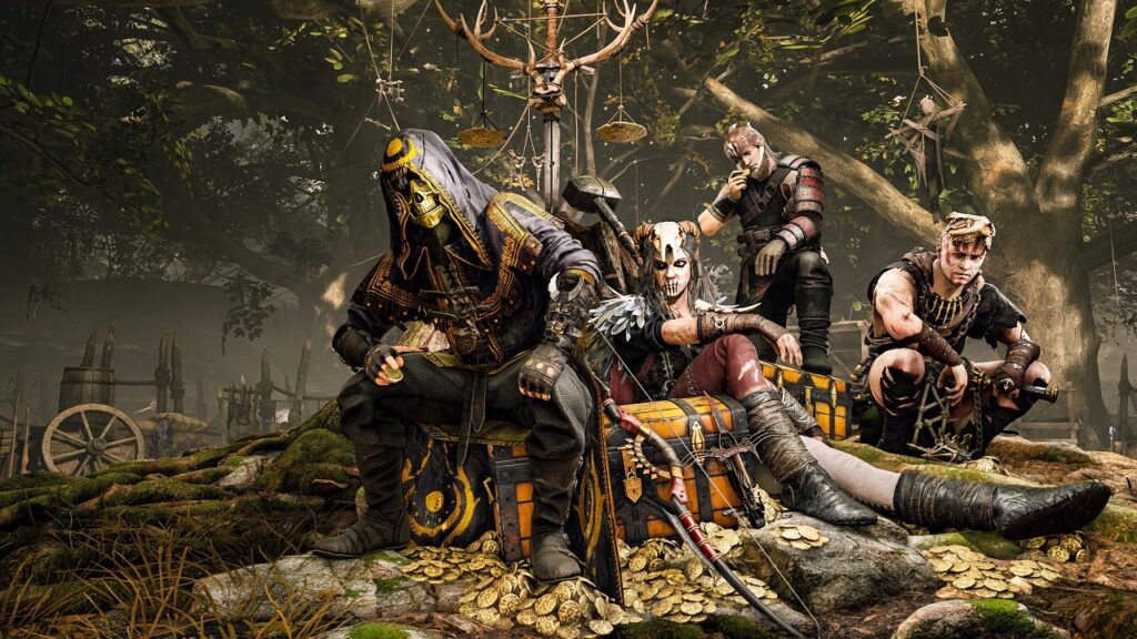 A group shot of the four main characters: Robin, Marianne, John and Tooke from right to left.
Hood: Outlaws & Legends Xbox One Review Rapid Reviews UK