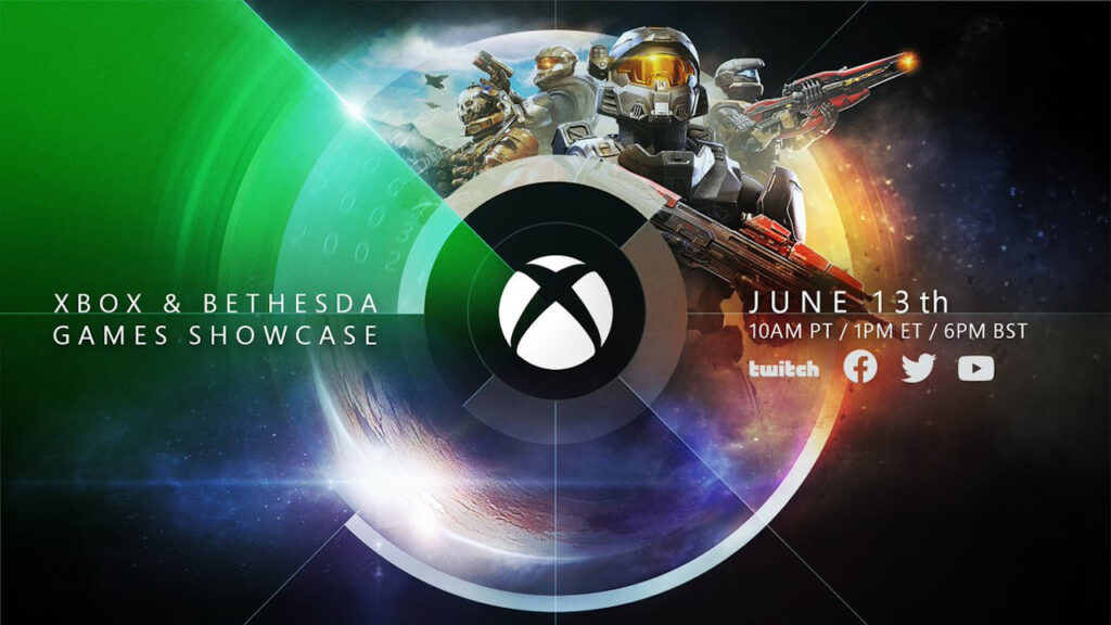A promotional graphic for the Xbox & Bethesda Games Showcase