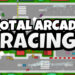 Key art for Total Arcade Racing showing the game's title with cars racing on a track in the background