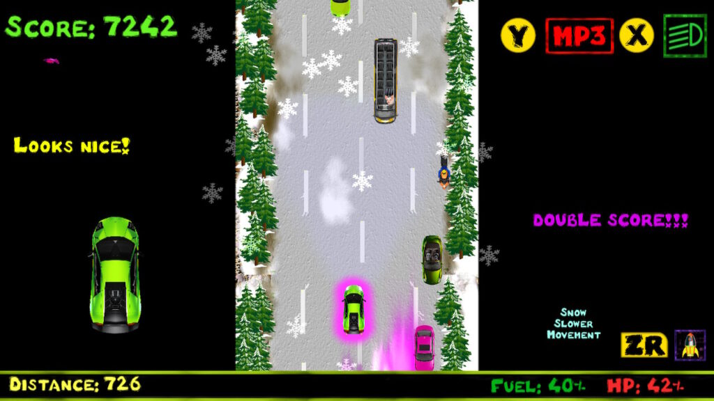 Frodoric the Driver using a double score powerup.