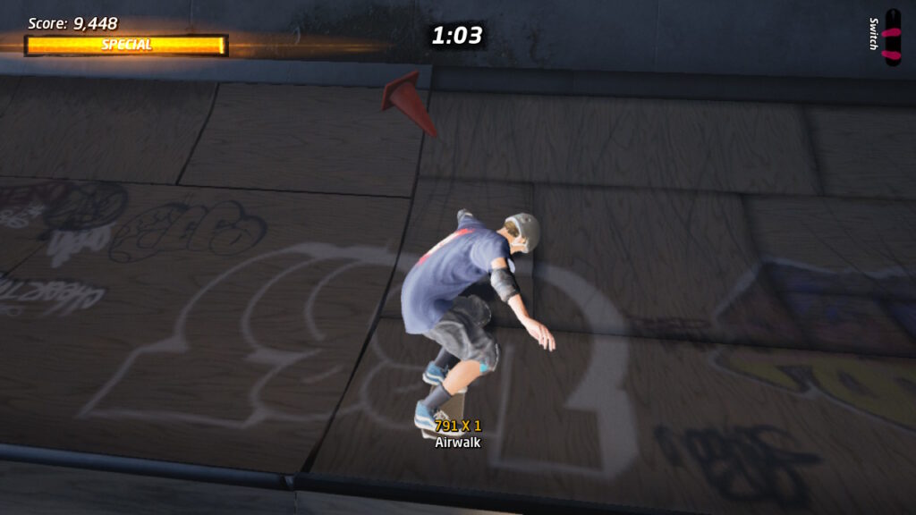 tony hawk skating on a wooden floor