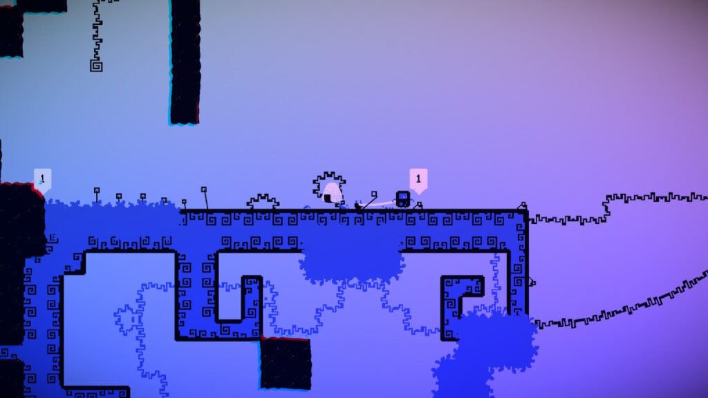 Vines leading off to the right of the screen have Super Cable Boy following them.