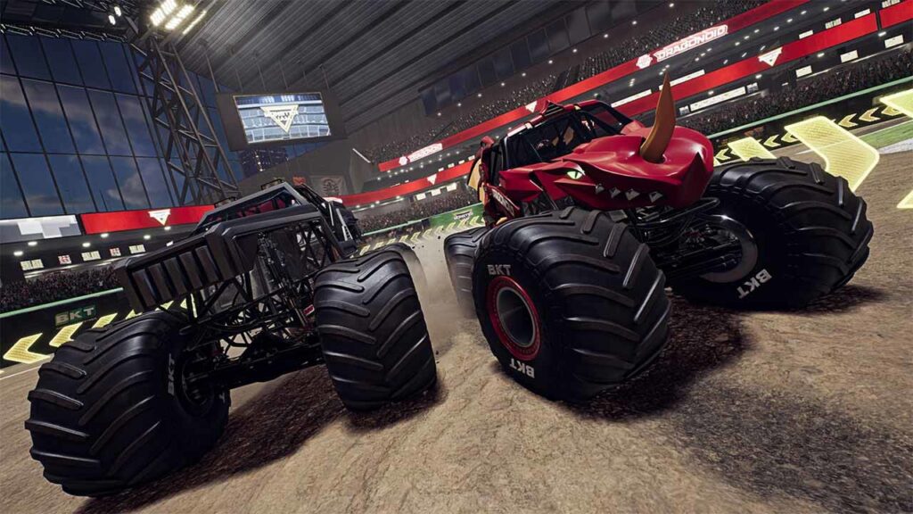 Two big trucks side by side