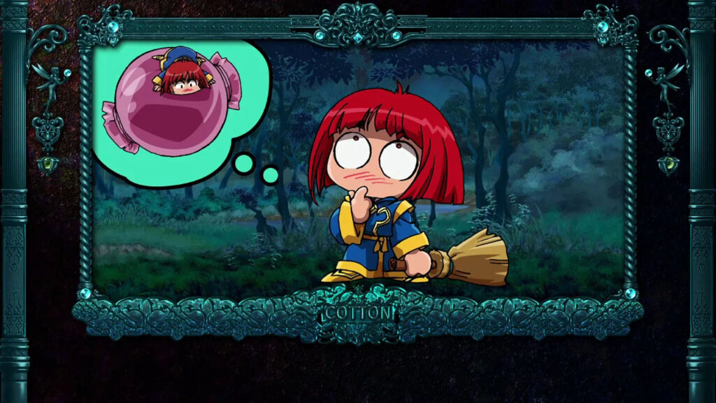 Nata dreaming about candy in Cotton Reboot