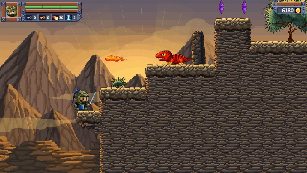 Going head to head with a lizard type enemy