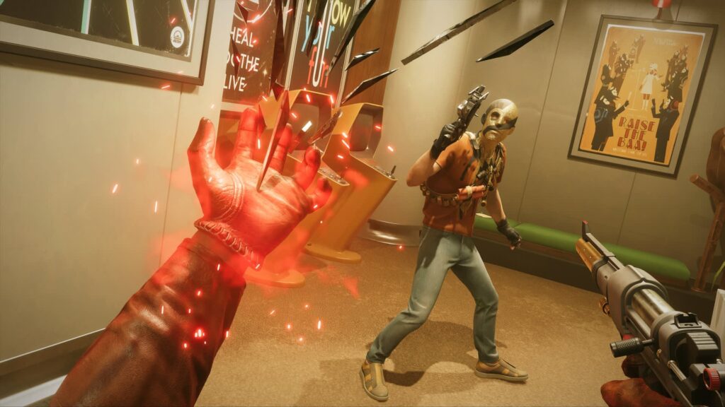 A red supernatural ability on your hand.