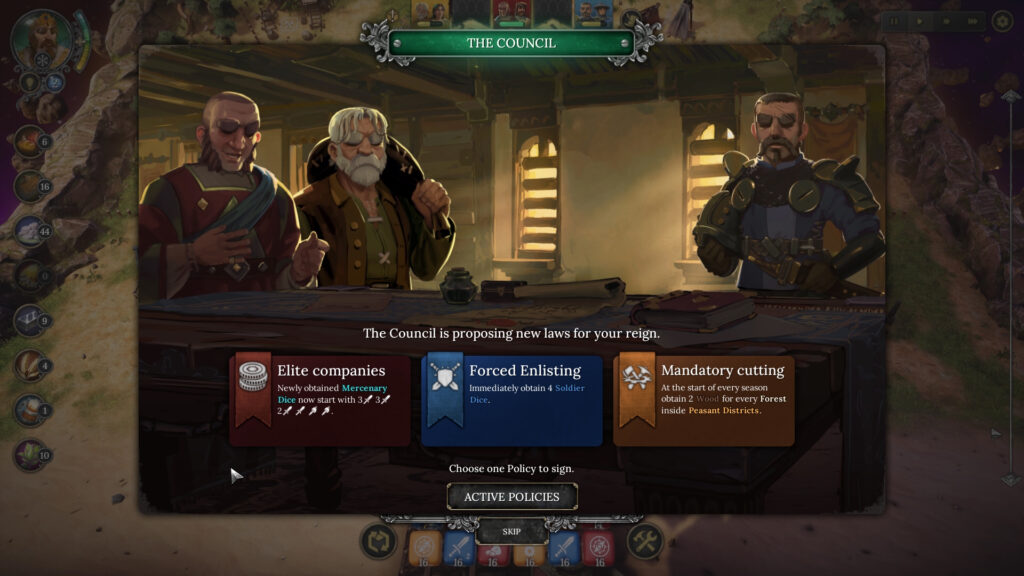 TEXT : The Council
With angry council members.
