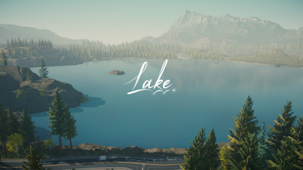 TEXT : Lake
with a large behind