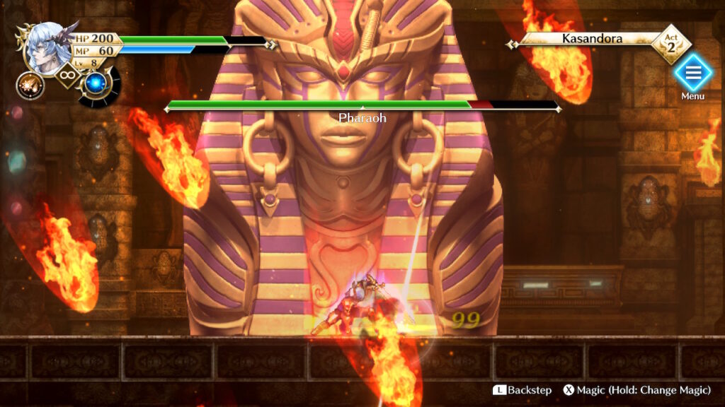 Actraiser Renaissance - Pharaoh Boss Fight