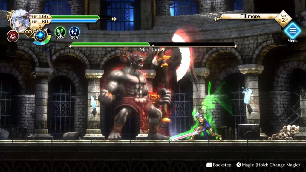Actraiser Renaissance - Minotaur fight