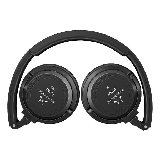 Soundcore P23 in a semi circle folded position