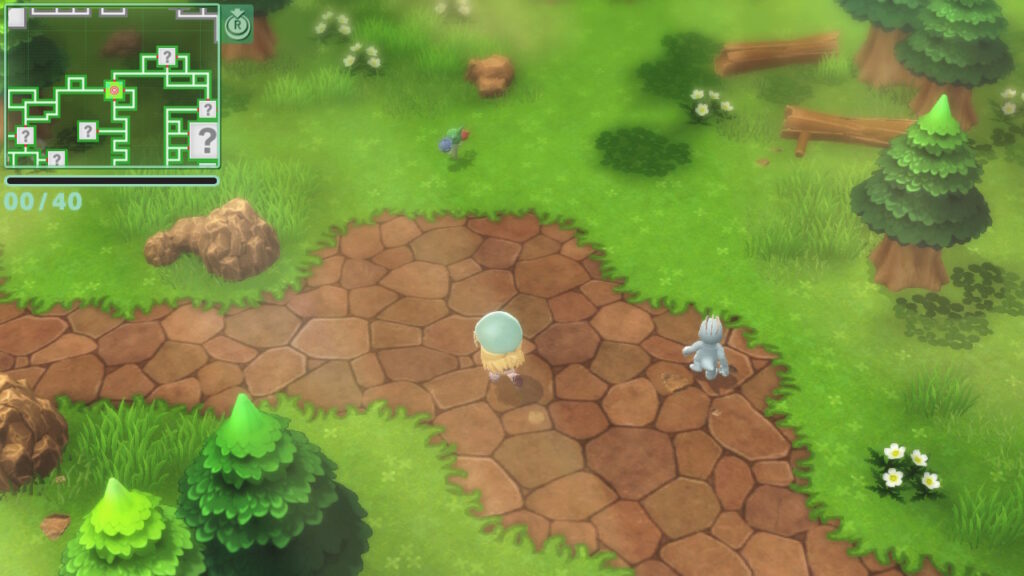 My character running past a Machop in the Grand Underground.