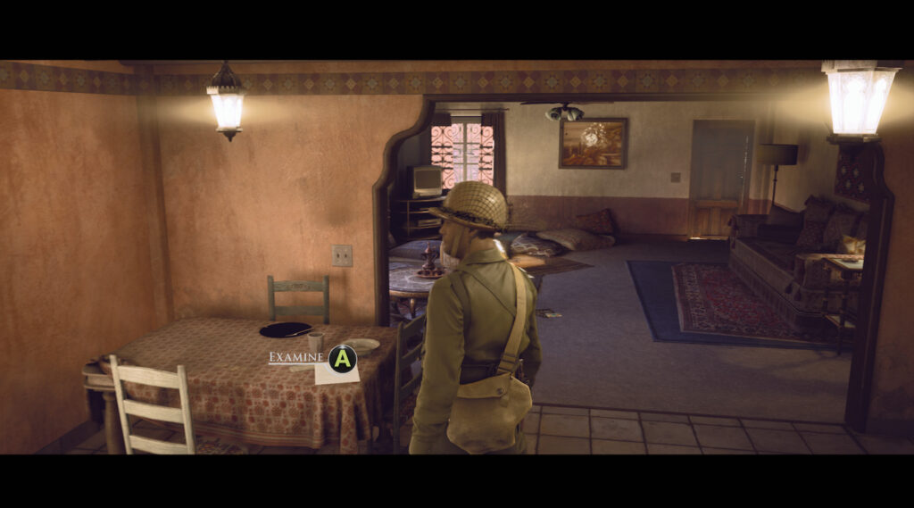 Salim walking around his house. A letter is on a table.