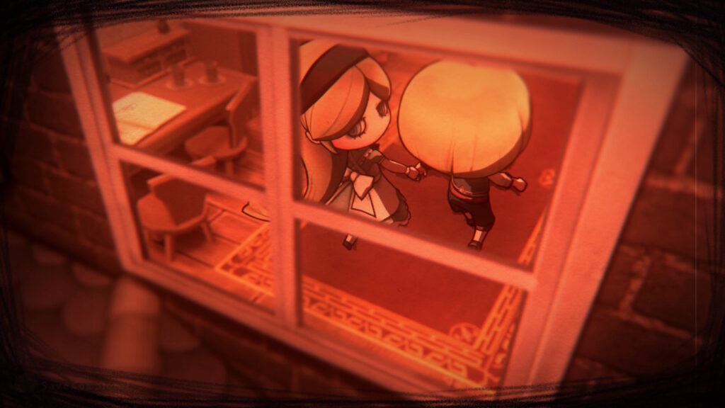 Ominous figure looking into the window