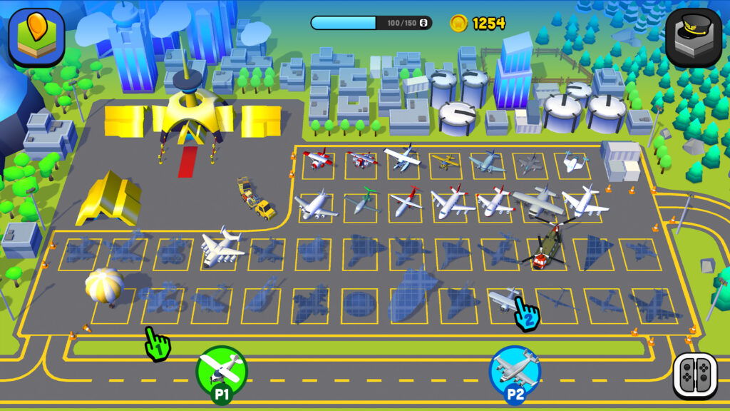 garage of planes in Fly together