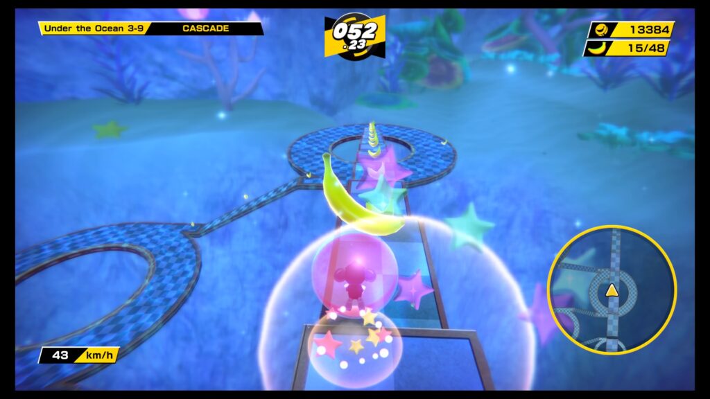 Baby completing an underwater obstacle course
