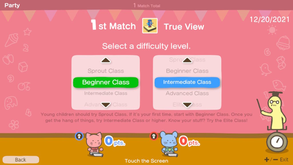 TEXT : Select a diffculty level