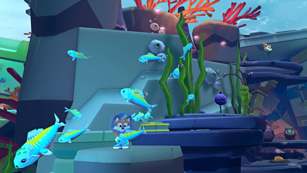 Underwater - Fish surround Lucky.