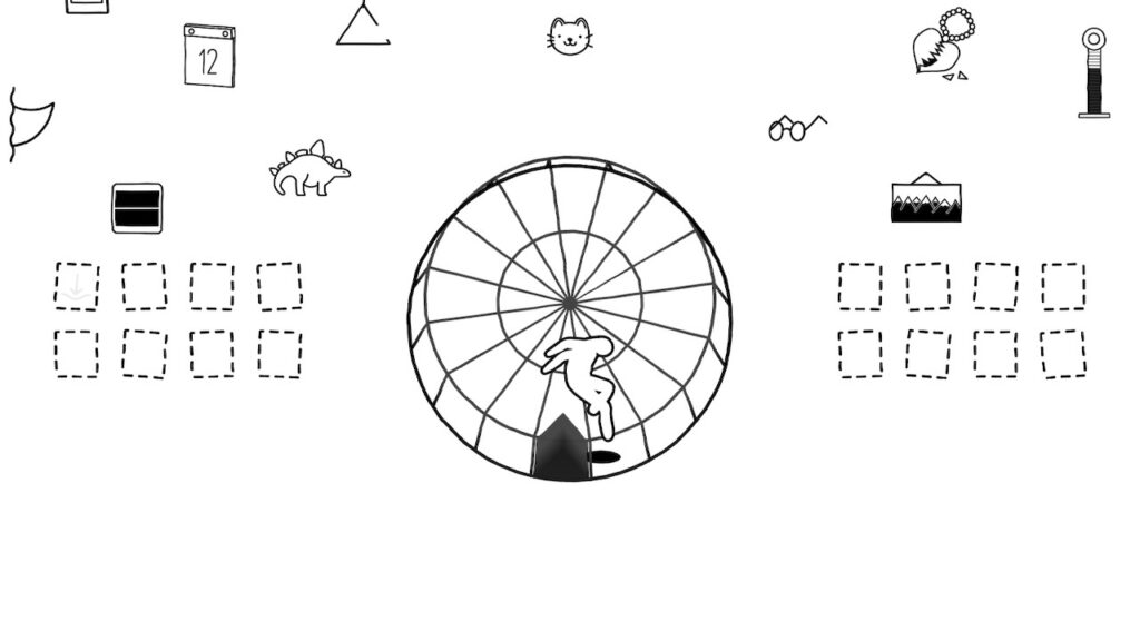 guy in a hamster ball jumping over a triangle