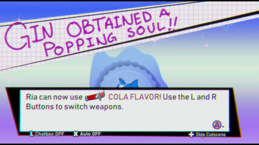 popping soul collection screen. it shows that i can use the cola flavored weapon