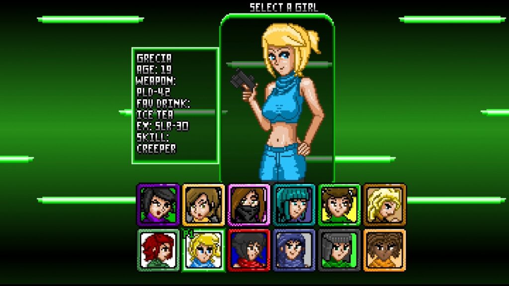 Players can select from one of the 12 characters