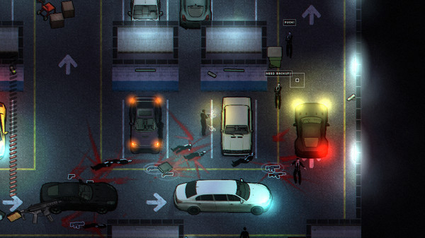 A car park with the aftermath of the latest contract killing.