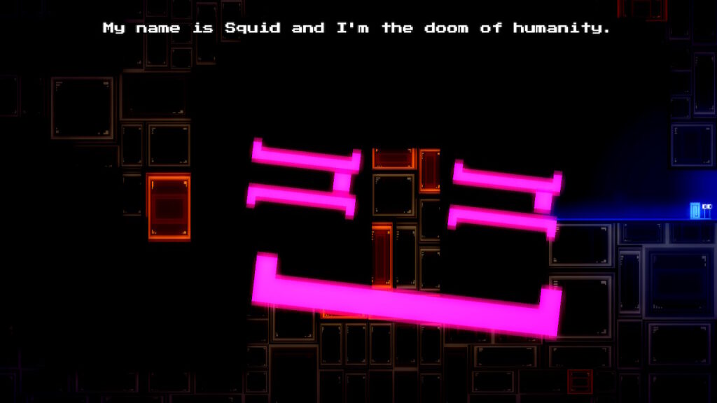 Giant pink face on the screen with a small snail in the corner