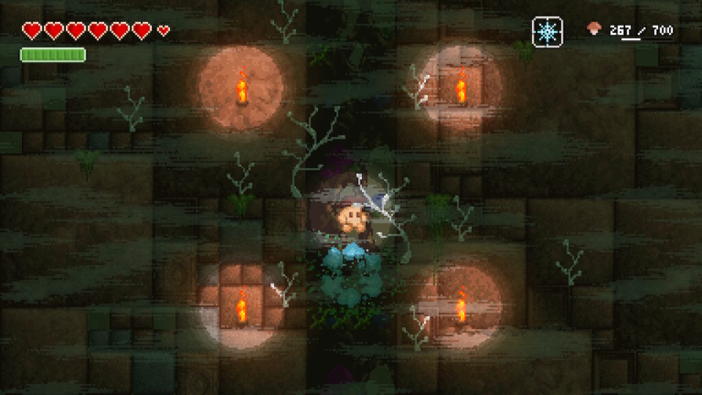 mushroom expels a cold gust of air underneath him