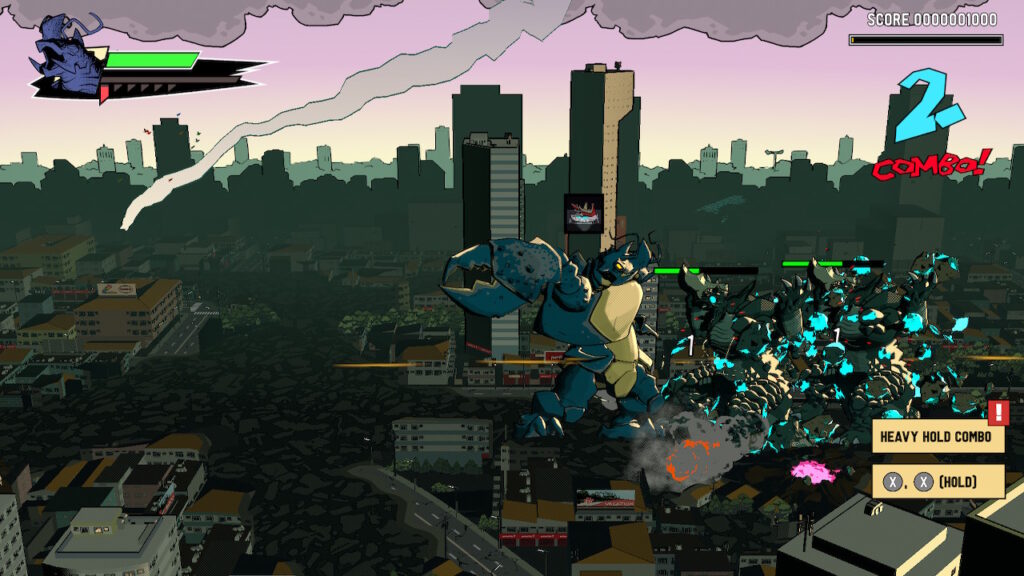 Massive creature smashing enemies