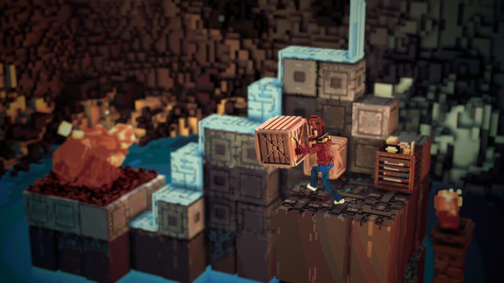 Trying to manouver from one side of the level to the other. Lots of boxes to choose from, but which ones do I move?