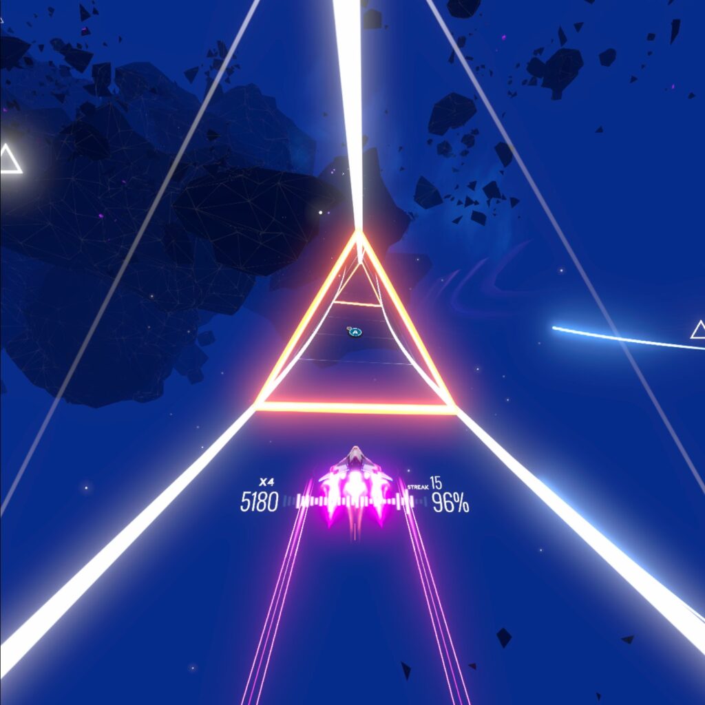 The stunning starfield around you sets the mood.