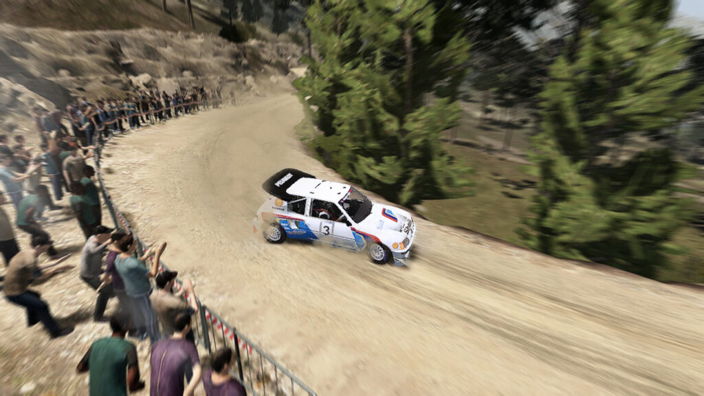 WRC 10 - Classic rally with crowd watching car on track