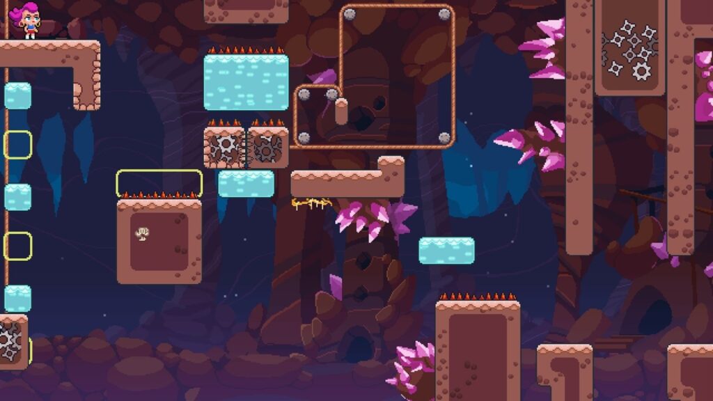 An underground platforming section