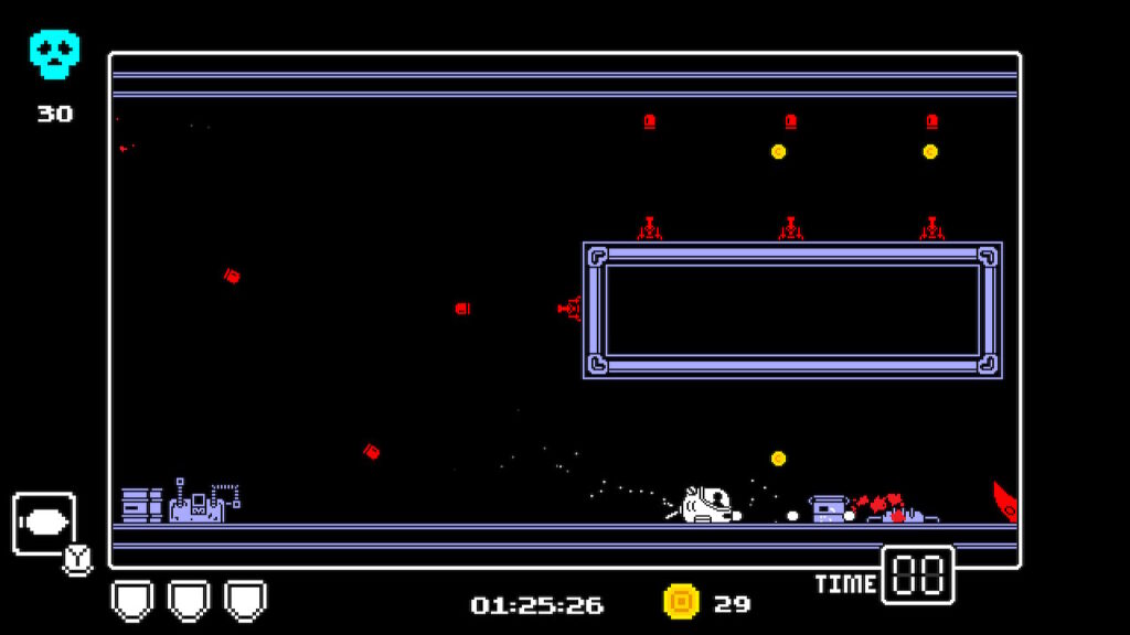 man is in a submarine shooting at tentacles