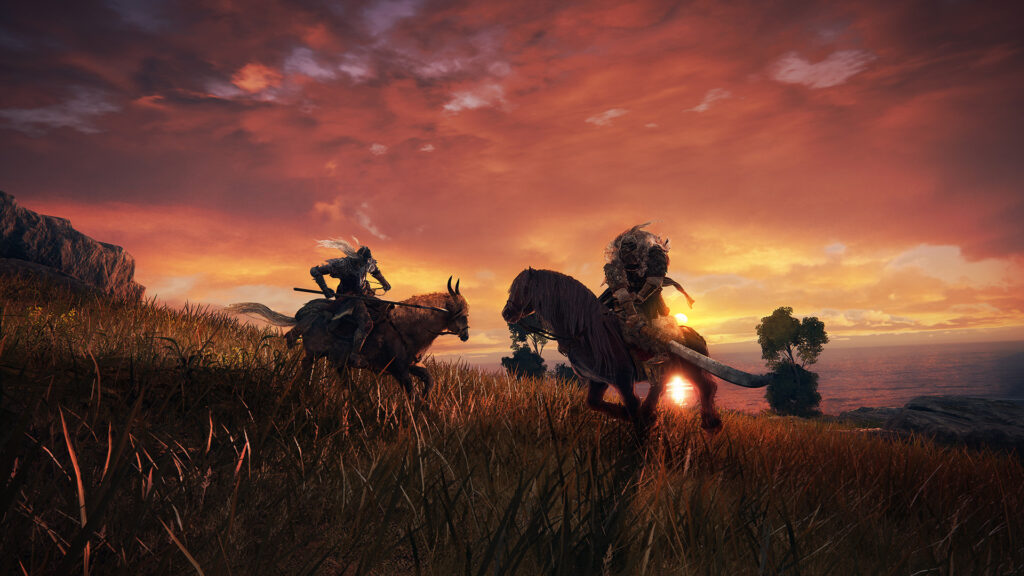 Elden Ring - Xbox Series X Review - Tarnished character fighting whilst riding Torrent