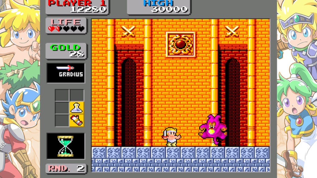 Naked knight standing next to a demon