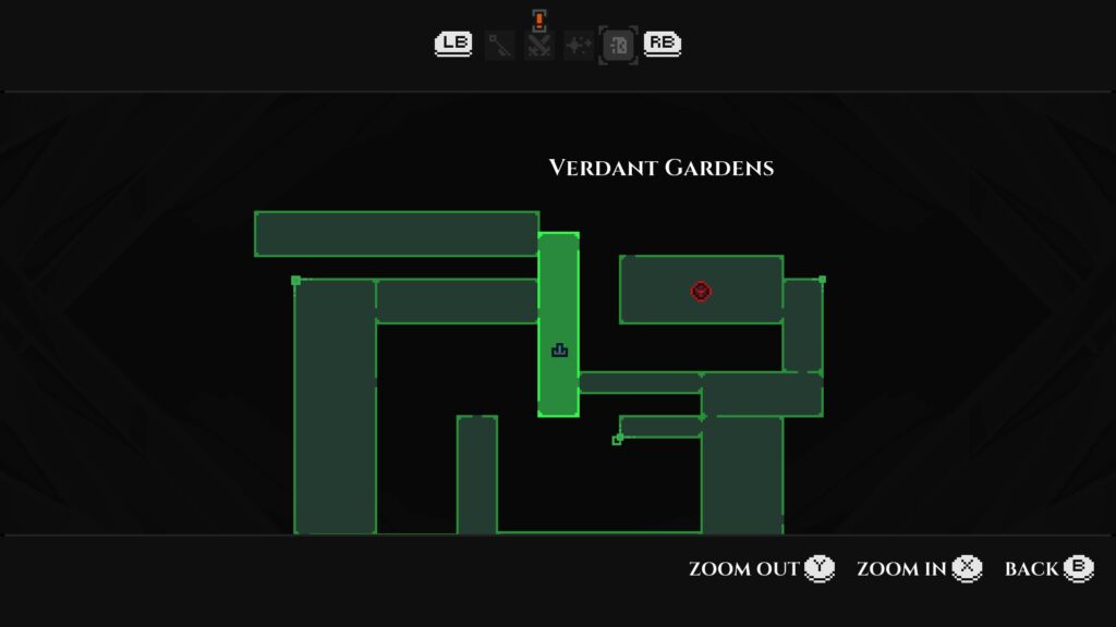 Map depicting save points, lost score, and not much else