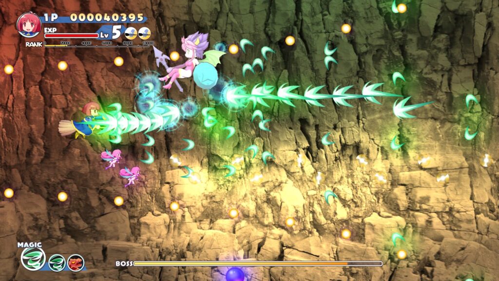 Cotton shooting at a flying demon