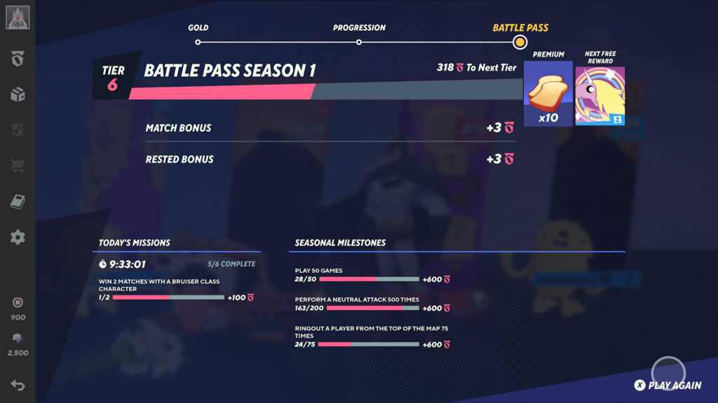 battle pass bar is increasing slowly