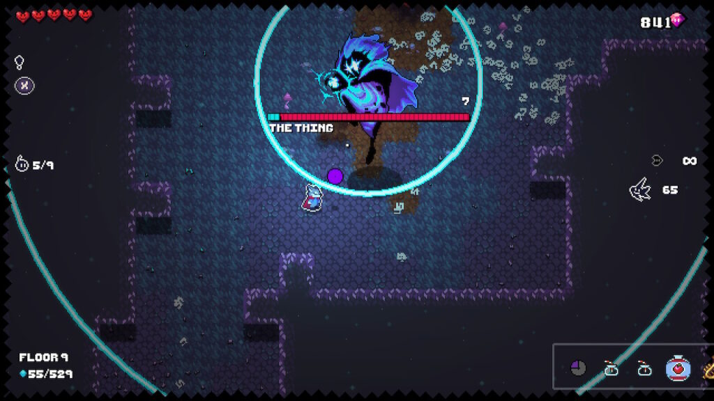 a blue ghostly enemy is facing off against wally